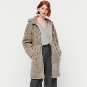 Jcrew Mixed teddy sherpa coat